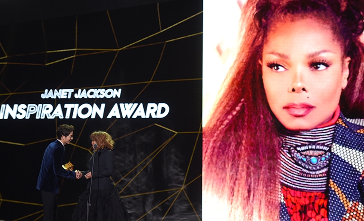팝의 전설 자넷 잭슨이 ‘Janet Jackson Inspiration Award’를 수상했다.