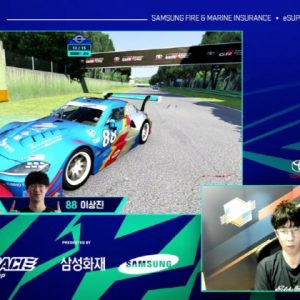 CJ로지스틱스 레이싱의 이상진, e슈퍼레이스 챔피언십 팀전 1라운드 우승!