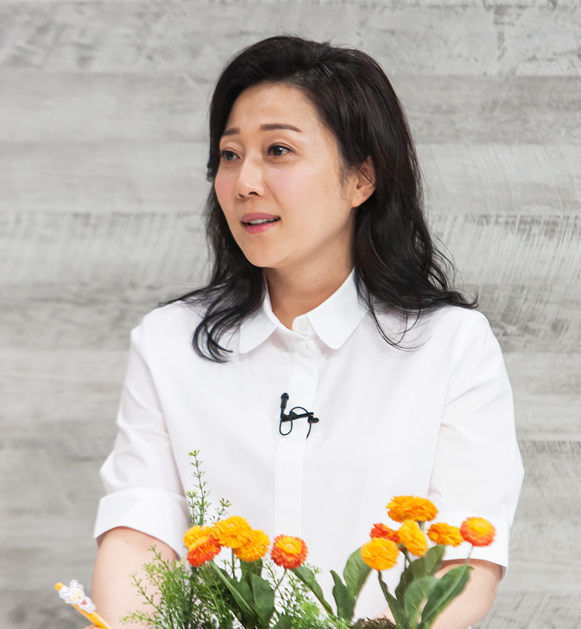CJ나눔재단에 오랜 기간 후원해온 배우 김나운 씨 모습