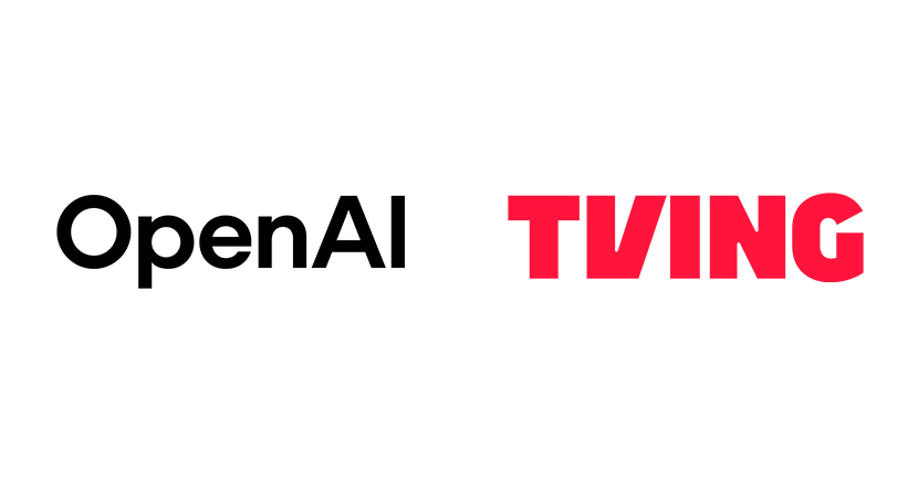 openAI X TVING 로고 이미지
