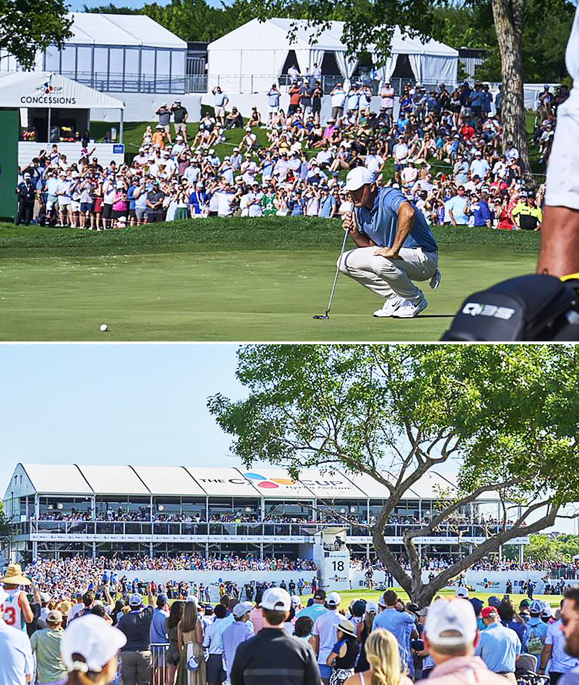 지난 5월 미국 텍사스주 댈러스 매키니의 TPC 크레이그 랜치에서 열린 ‘더 CJ컵 바이런 넬슨’을 찾은 선수와 관중들 모습.