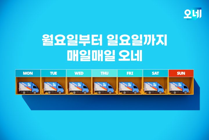 CJ대한통운 ‘매일오네(O-NE)’ 첫돌…일요일 배송물량 1년만에 67% 늘었다