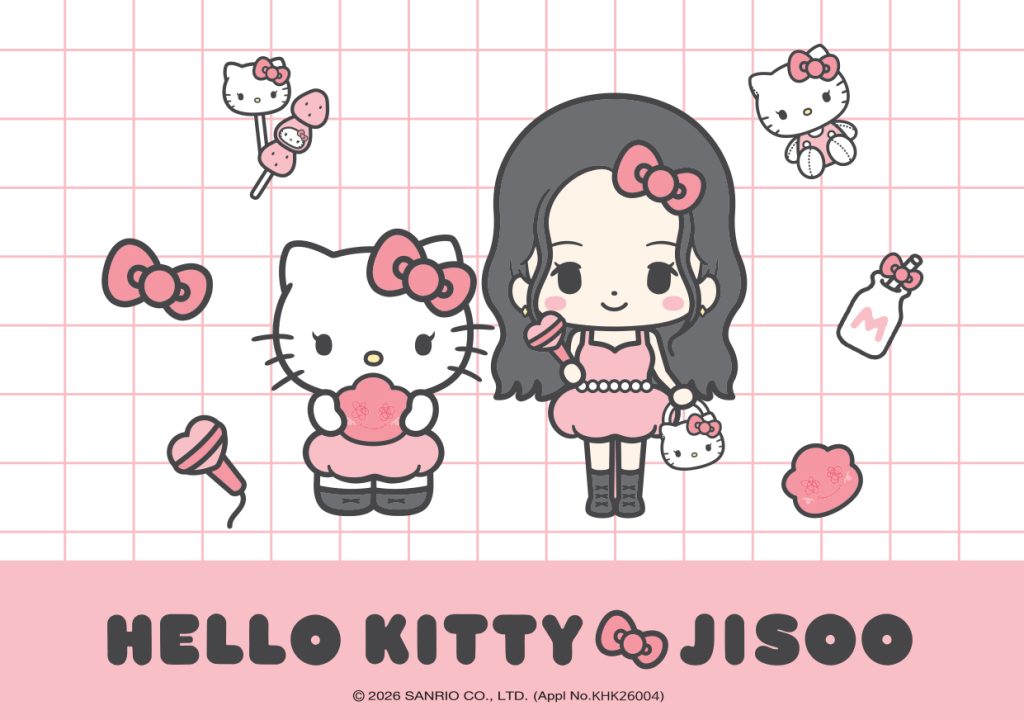‘헬로키티x지수(HELLO KITTY x JISOO)’ 한정판 협업 프로젝트 이미지.