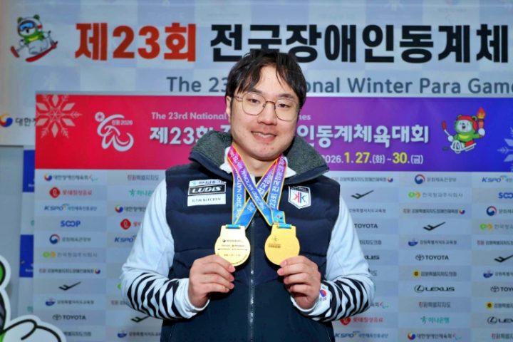 CJ대한통운 스노보드 국가대표 이제혁 선수, 4년 연속 전국장애인동계체전 금빛 질주