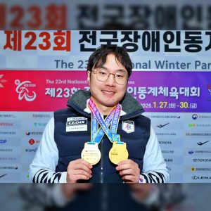 CJ대한통운 스노보드 국가대표 이제혁 선수, 4년 연속 전국장애인동계체전 금빛 질주