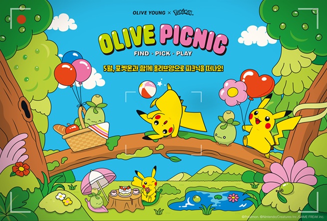 5월 1일부터 진행하는 '올리브영 X 포켓몬' 대표 이미지

올리브 피크닉
5월, 포켓몬과 함께 올리브영으로 피크닉을 떠나요!