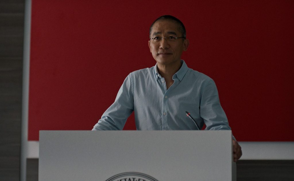 독일의 대학에서 강연하는 토니