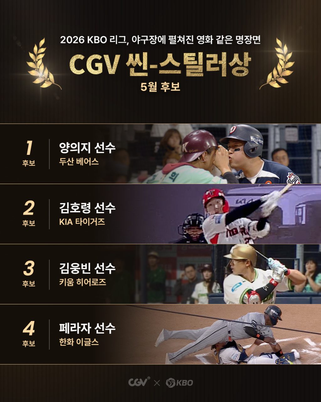 CGV, ‘월간 CGV 씬-스틸러상’ 5월 후보 공개