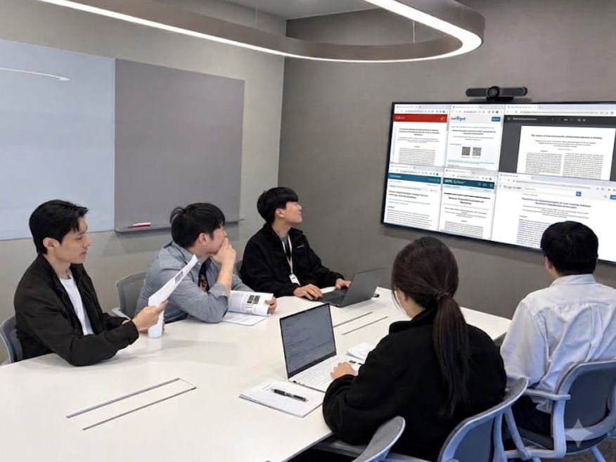 AI Platform 개발 회의를 진행하는 모습