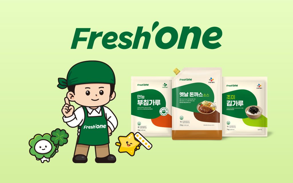 프레시원 리뉴얼 BI_로고·캐릭터·상품 패키지
만능 부침가루
옛날 돈까스 소스
조미 김가루
